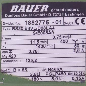 Gearmotor BS30-54VL/D08LA4 