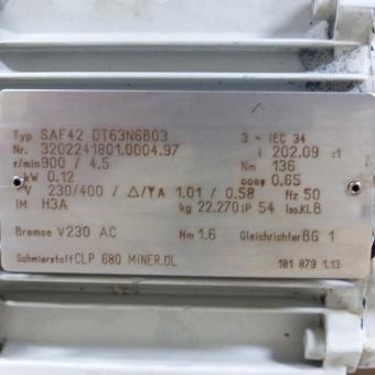 Gearmotor SAF42 DT63N6B03 