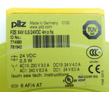 Contact Block PZE E4V 0,5/24VDC 4n/o fix 