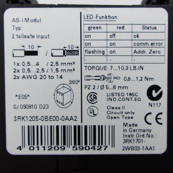 Safety Module 3RK1205-0BE00-0AA2 