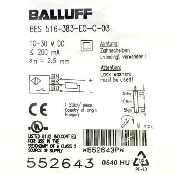 Inductive Proximity Switch BES01M1 