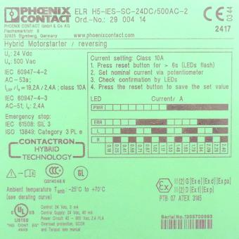 Hybridmotorstarter ELR H5-IES-SC-24DC/500AC-2 