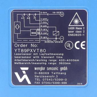 Laser sensor with transit time measurement 