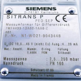 Transmitter for differential pressure 