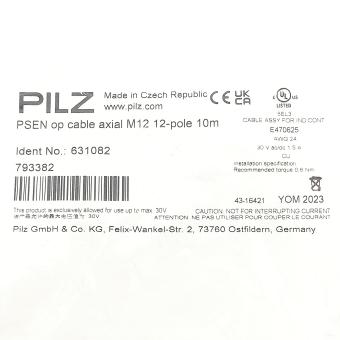 Connection cable PSEN op cable axial M12 12-pole 10m 