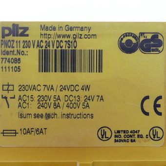 PNOZ 11 230 V AC 24 V DC 7S10 - Emergency Stop Switch 