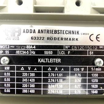 Three-phase motor TFCP80A-4 