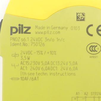 Safety relay  PNOZ s6.1 24VD 3n/o 1n/c 