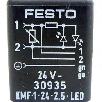 3 Pieces Socket wire KMF-1-24DC-2.5-LED 