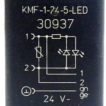 2 Stück Steckdosenleitungen KMF-1-24DC-5-LED 