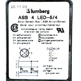 Actuator-sensor-box ASB 4 LED-5/4 