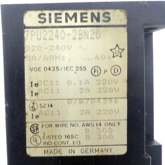 Timing relay 7PU2240-2BN20 