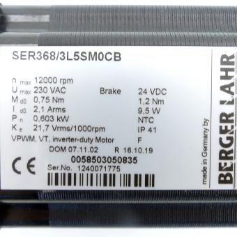 AC-Servomotor mit Multiturnencoder und Bremse SER368/3L5SM0CB 