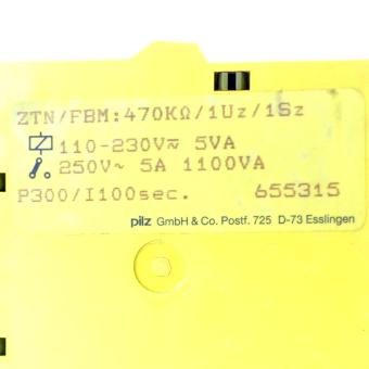 Safety relay ZTN/FBM:470KOhm/1Uz/1Sz 