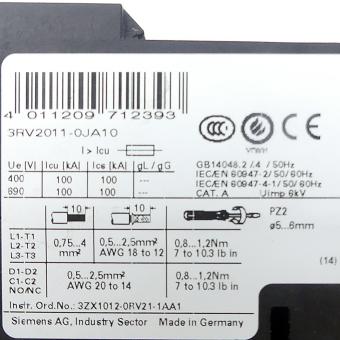 Circuit breaker 3RV2011-0JA10 