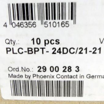 10x Relay socket PLC-BPT- 24DC/21-21 