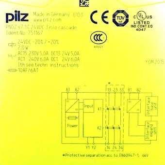 Sicherheitsrelais  PNOZ S7.1 C 24VDC 3N/O 