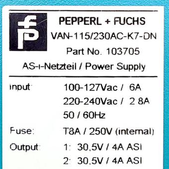 AS-Interface Netzteil VAN-115/230AC-K7-DN 