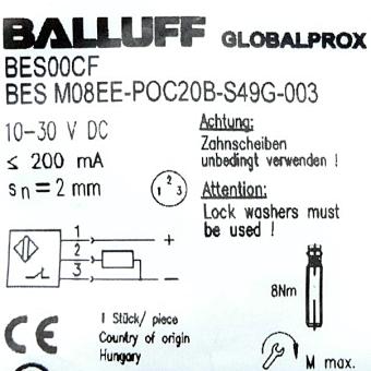 Induktiver Standardsensor mit Vorzustyp BES00CF 