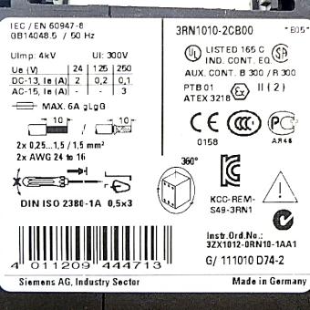 Motor protection 3RN1010-2CB00 