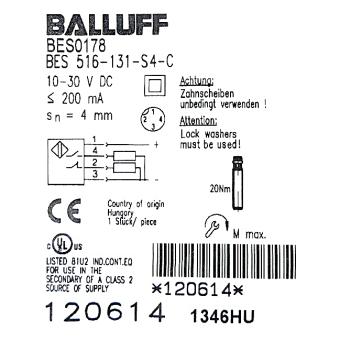 Inductive sensor BES 516-131-S4-C 