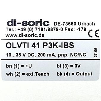 Glasfaser-Lichtleiter-Verstärker OLVTI 41 P3K-IBS 