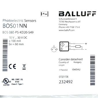 Photoelectric sensor BOS01NN 