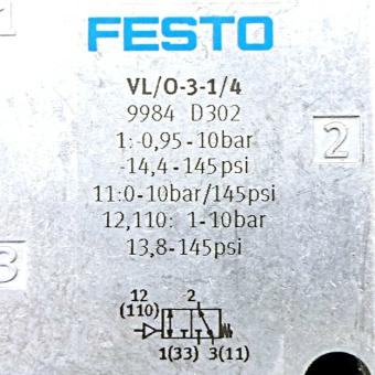 Pneumatic valve VL/O-3-1/4 