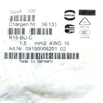 1 pack socket contacts (100 pcs.) R15-BU-C-1,5 