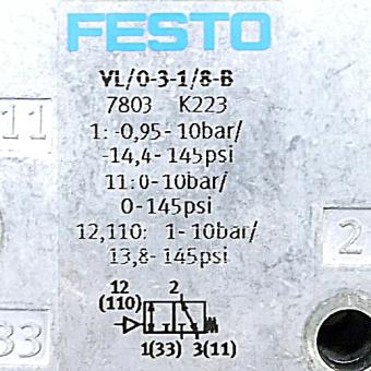 Pneumatic valve VL/O-3-1/8-B 