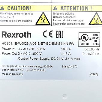 IndraDrive Cs Kompaktumrichter HCS01.1E-W0028-A-03-B-ET-EC-EM-S4-NN-FW 