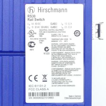 Industrieller Ethernet-Rail-Switch RS30 