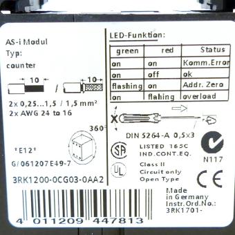 ASI-module SPS-interface 3RK1200-0CG03-0AA2 