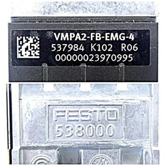 Anschlussplatte VMPA2-FB-AP-2-1 mit Elektronikmodul VMPA2-FB-EMG-4 