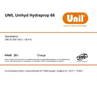 Hydrauliköl Unihyd Hydraprop 68 