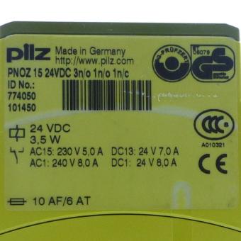 Safety Relay PNOZ 15 24VDC 3n/o 1n/o 1n/c 