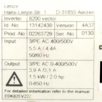 Frequency converter E82EV152_4C 