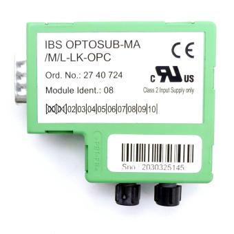 Optical Fiber Converter IBS OPTOSUB-MA/M/L-LK-OPC 