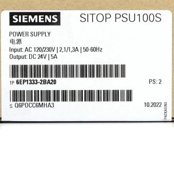 SITOP PSU100S 24 V/5 A stabilized power supply 