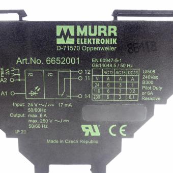 MIRO 6.2 24VDC-1U Output relay 