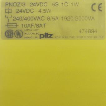 PNOZ 3 24VDC 5S 1Ö 1W Safety Switchgear 