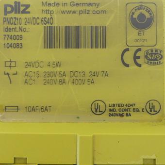 PNOZ 10 24VDC 6S40 Safety Switchgear 