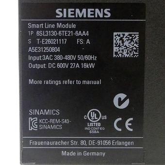 SINAMICS S120 Smart line module (F-State A) 