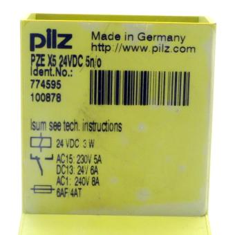 safety relay PZE X5 24VDC 5n/o 