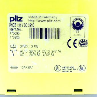 Safety relais PNOZ 1 24 V DC 3S1Ö 