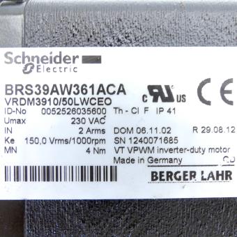 3-phase step motor with encoder BRS39AW361ACA 