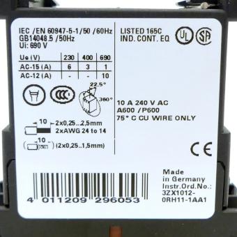 Auxiliary contactor 3RH1131-2BB40 