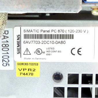 SIMATIC Panel PC 870 (120-230 V) 