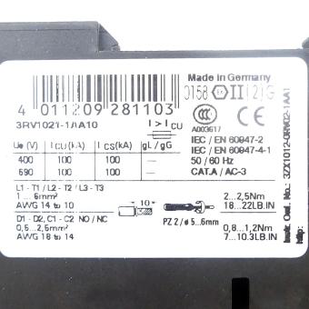 Circuit Breaker 3RV1021-1AA10 