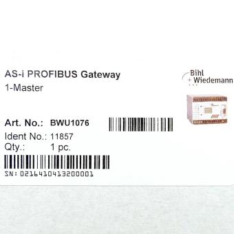 AS-i PROFIBUS Gateway BWU1076 